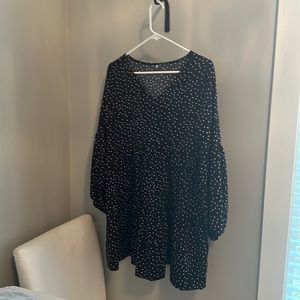 Black with white polka dot dress Size small